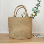 Panier à linge chic effet rotin - Vignette | Au comptoir des paniers