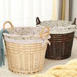 Panier à linge osier de style vintage - Vignette | Au comptoir des paniers