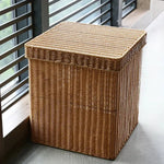 Panier à linge osier multifonctions avec couvercle - Vignette | Au comptoir des paniers