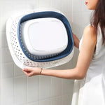 Panier à linge plastique pliable et aéré - Vignette | Au comptoir des paniers