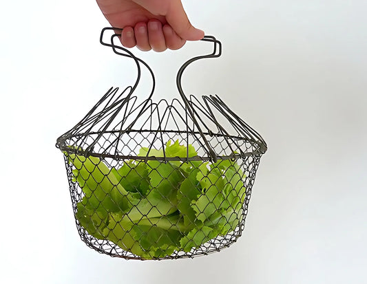 Panier à salade en métal pliable