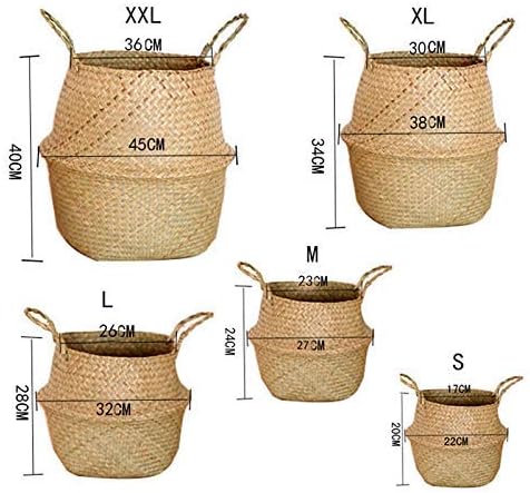 Dimensions du Panier cache pot en jonc de mer