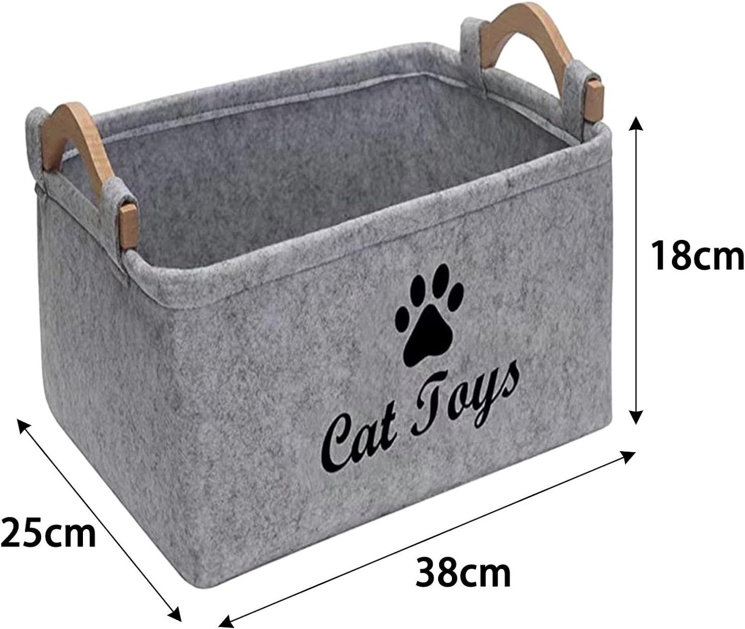 Dimensions d'un panier de rangement gris pour chien