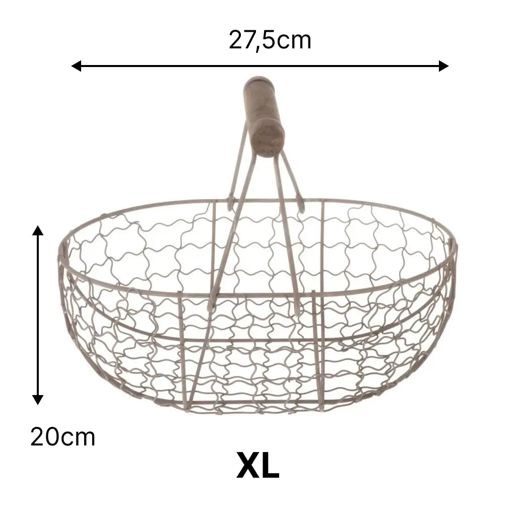 Panier à oeufs et à salade vintage en taille XL