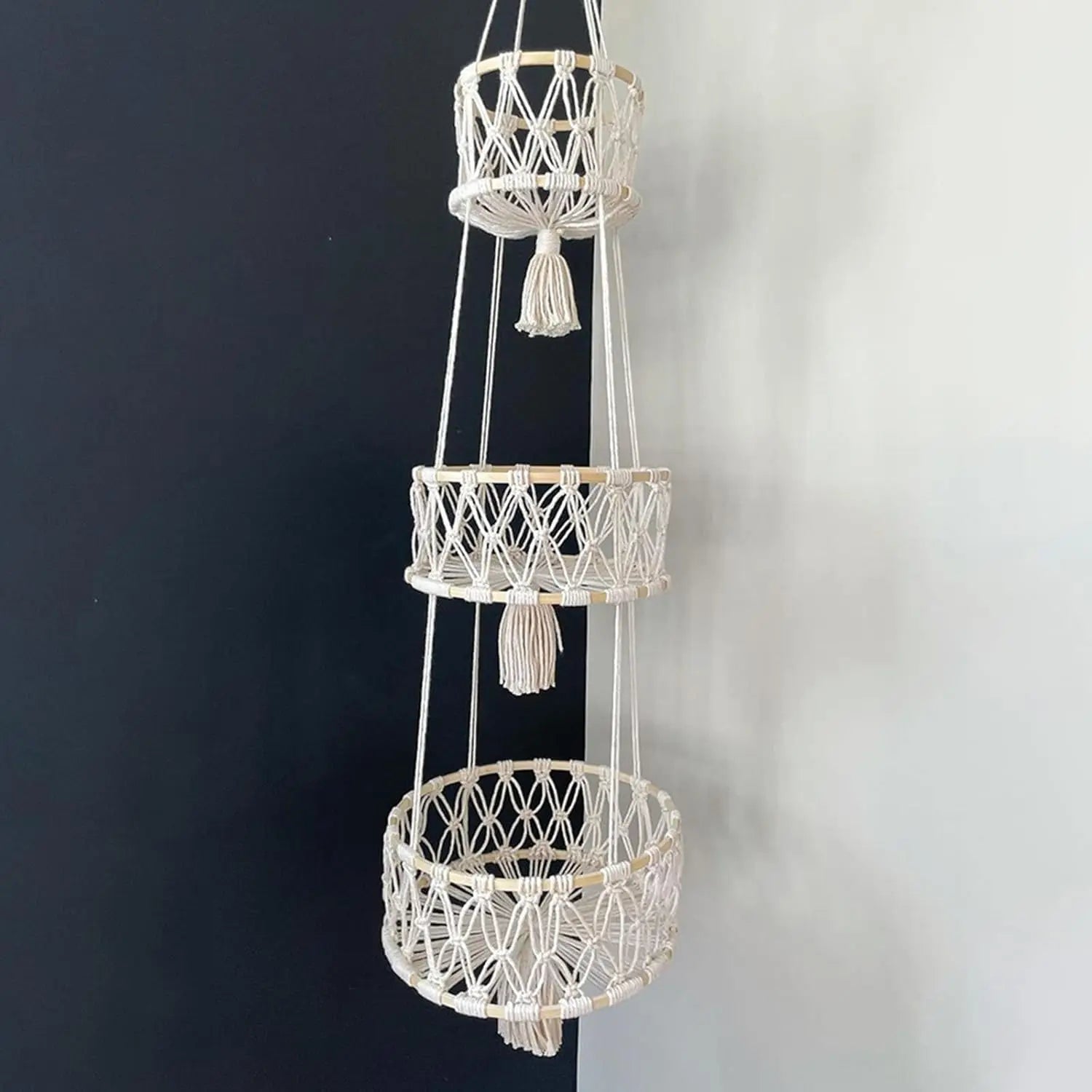 Panier à fruit en macramé authentique