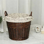Panier à linge osier de style vintage - Vignette | Au comptoir des paniers