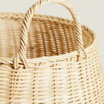 Panier à linge osier rond et minimaliste - Vignette | Au comptoir des paniers