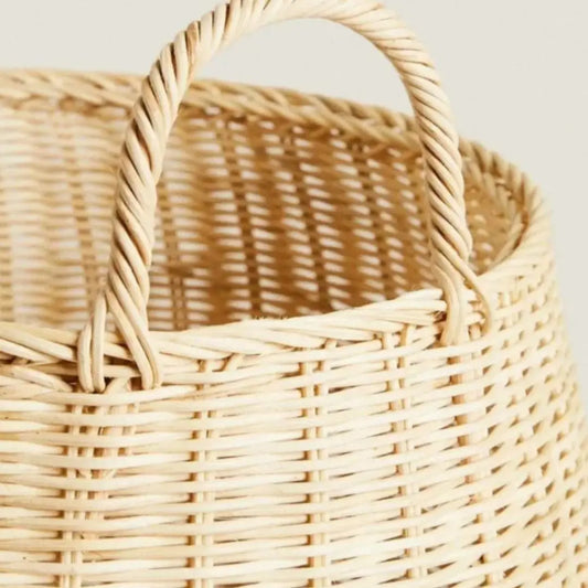 Panier à linge osier rond et minimaliste Au comptoir des paniers