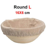 Panier à pain rond en rotin doublé de type banneton - Vignette | Au comptoir des paniers