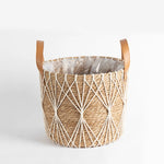 Panier marocain en jute cache pot tressé à la main - Vignette | Au comptoir des paniers