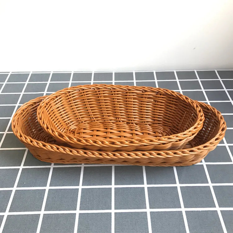 Panier à baguette en osier rustique