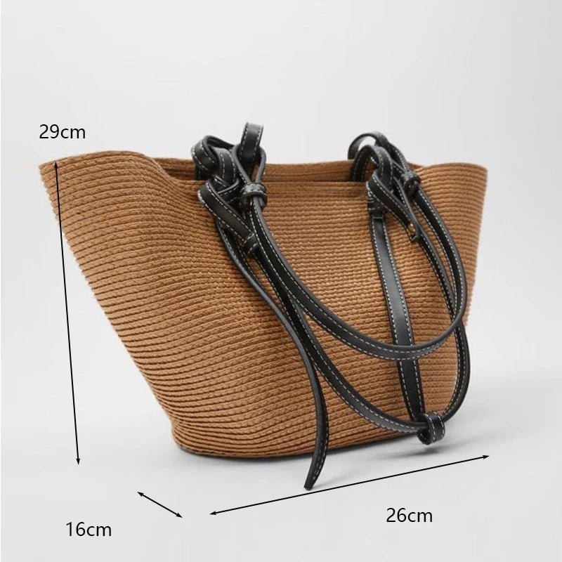 Dimensions du Sac panier fourre-tout avec anses noires