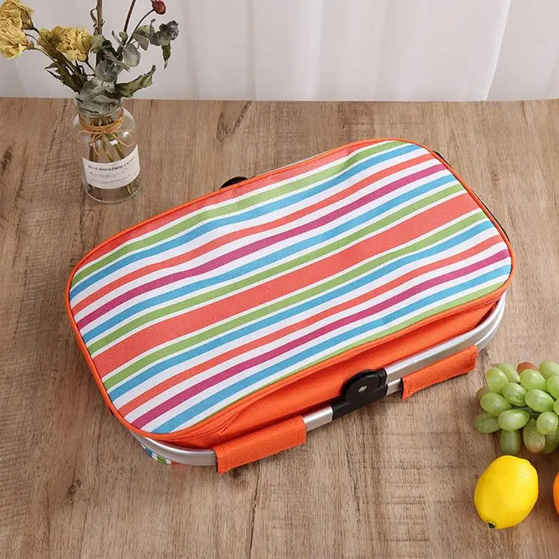 Panier pique nique isotherme pliable 30L coloré