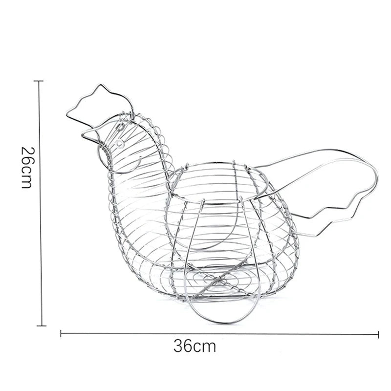 Dimensions du panier en forme de poule