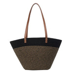 Sac panier de plage chic en cordes tressées avec rayures et anses - Vignette | Au comptoir des paniers