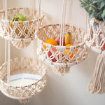 Panier à fruit à étage en macramé - Vignette | Au comptoir des paniers