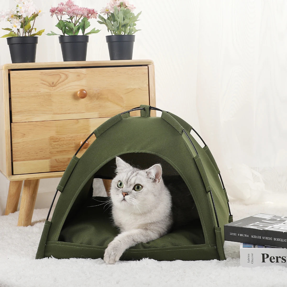 Produit portable pour chat reposant