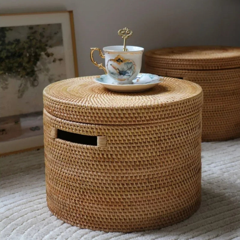 Panier de rangement avec couvercle polyvalent et classe