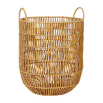 Panier à linge osier cylindrique et portable - Vignette | Au comptoir des paniers