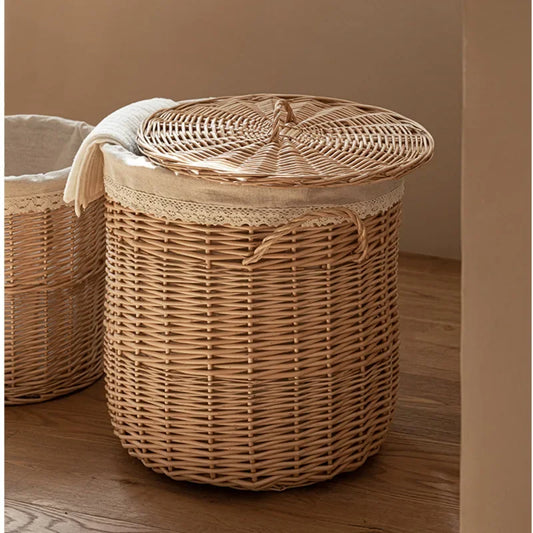 Panier à linge osier de style japonais